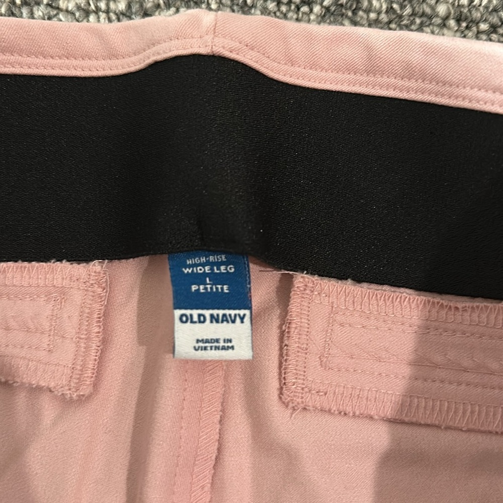 NWT Old Navy High Waisted Pull-On Wide Leg Pixie Pants Sz LP - Picture 3 of 9